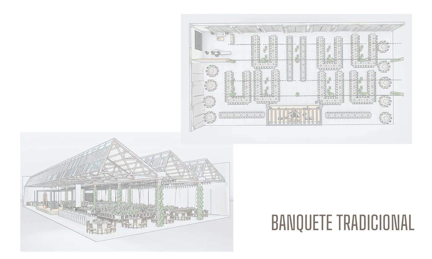 Montaje de Banquete en La Maravilla Studios